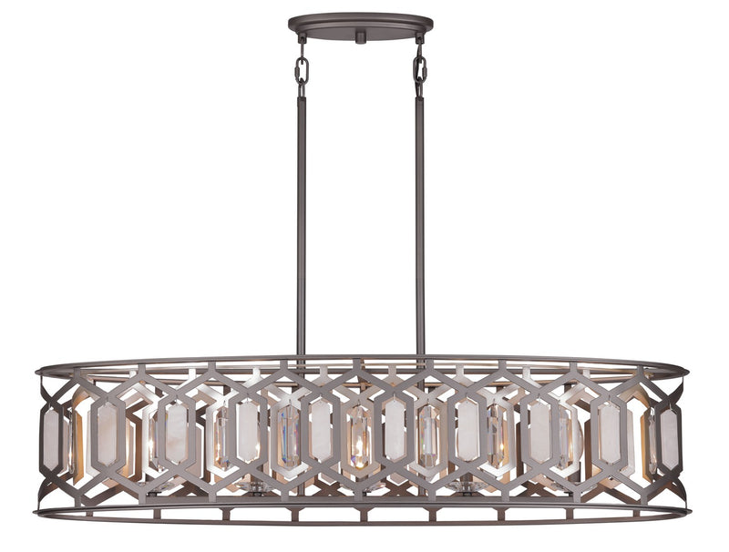 Minka Lavery 3588-795 Hexly Five Light Island Pendant, Coal And Brass Alternate Image.jpg