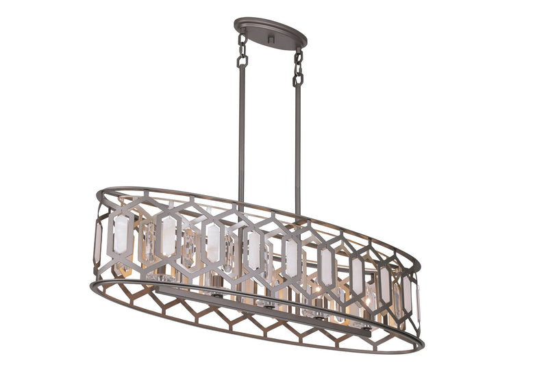 Minka Lavery 3588-795 Hexly Five Light Island Pendant, Coal And Brass Alternate Image 4.jpg