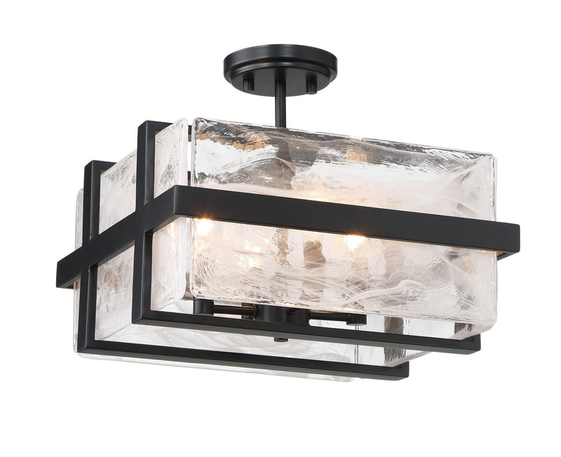 Minka Lavery 3616-66A Cloud Break Four Light Semi Flush Mount, Coal Alternate Image 2.jpg