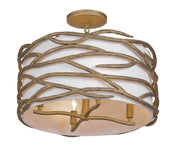 Minka Lavery 3715-788 Branch Reality Four Light Semi Flush Mount, Textured Ashen Gold Alternate Image.jpg