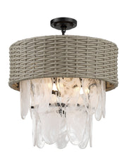 Minka Lavery 5296-66A Breakers Isle Six Light Semi Flush Mount, Coal Alternate Image 2.jpg
