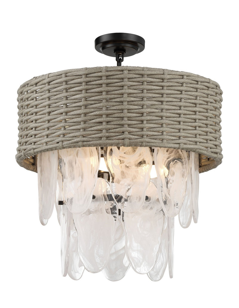 Minka Lavery 5296-66A Breakers Isle Six Light Semi Flush Mount, Coal Alternate Image 2.jpg