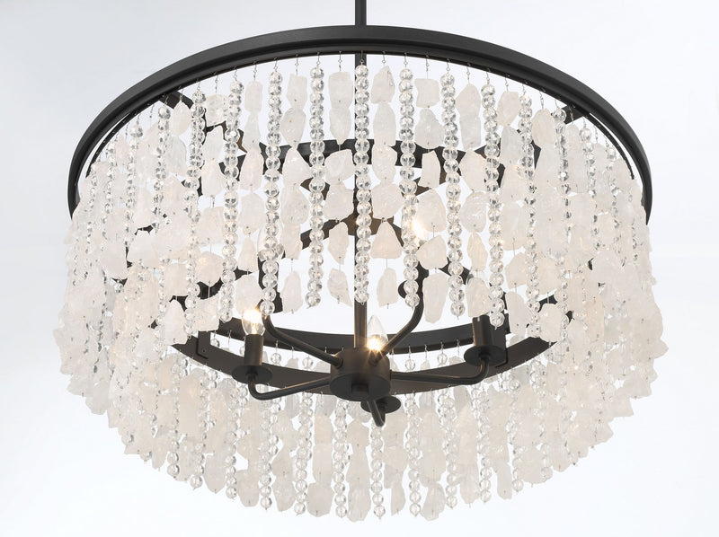 Minka Lavery 6705-66 Shimmering Elegance Five Light Chandelier, Sand Coal Alternate Image 4.jpg