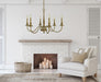 Framburg 5786 BR Matera Six Light Chandelier, Brushed Brass Alternate Image A.jpg