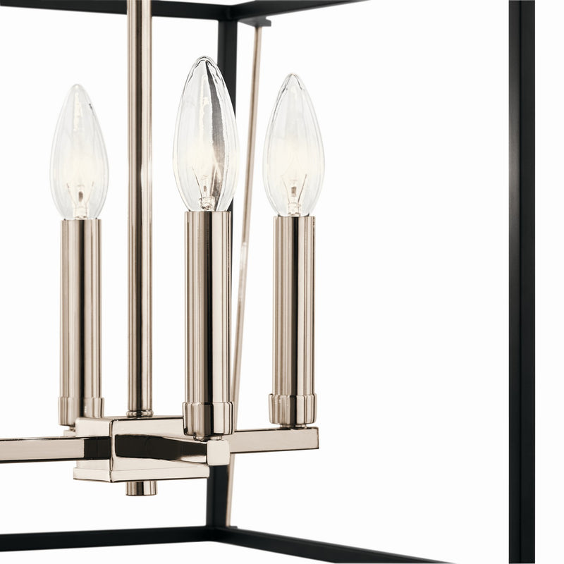 Kichler 52626PN Four Light Foyer Pendant, Polished Nickel (4)