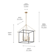 Kichler 52627CPZ Four Light Foyer Pendant, Champagne Bronze (5)