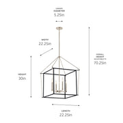 Kichler 52627PN Four Light Foyer Pendant, Polished Nickel (5)