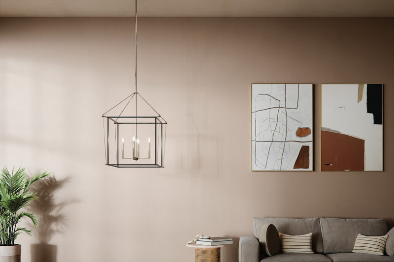 Kichler 52627PN Four Light Foyer Pendant, Polished Nickel (6)
