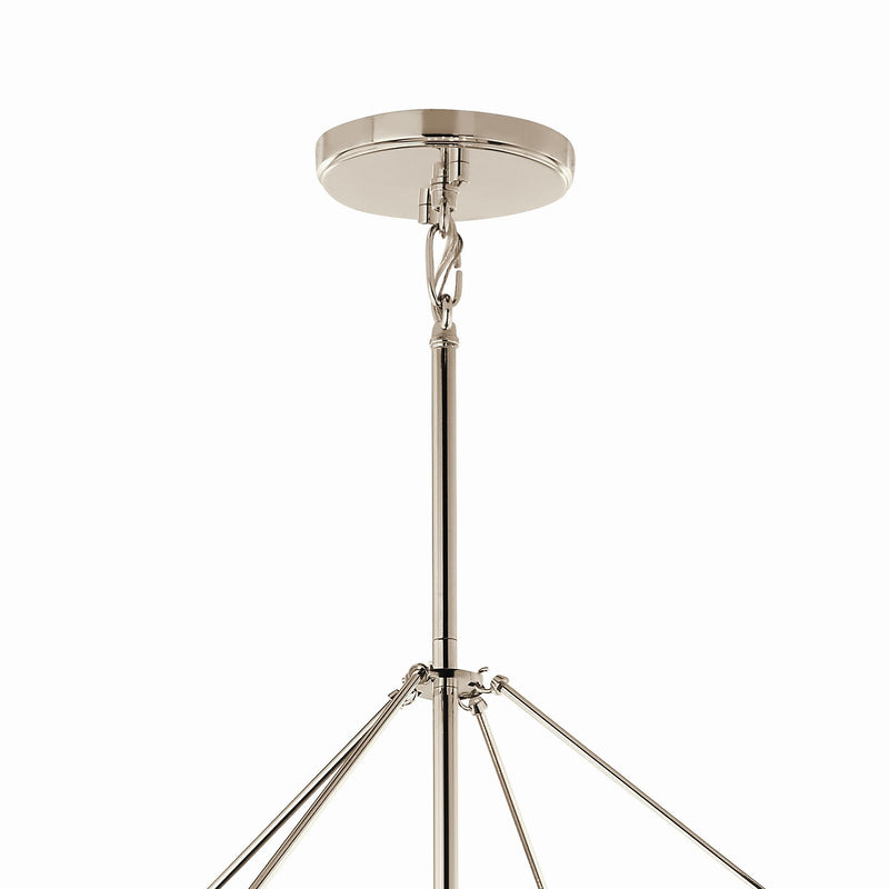 Kichler 52628PN Eight Light Foyer Pendant, Polished Nickel (2)