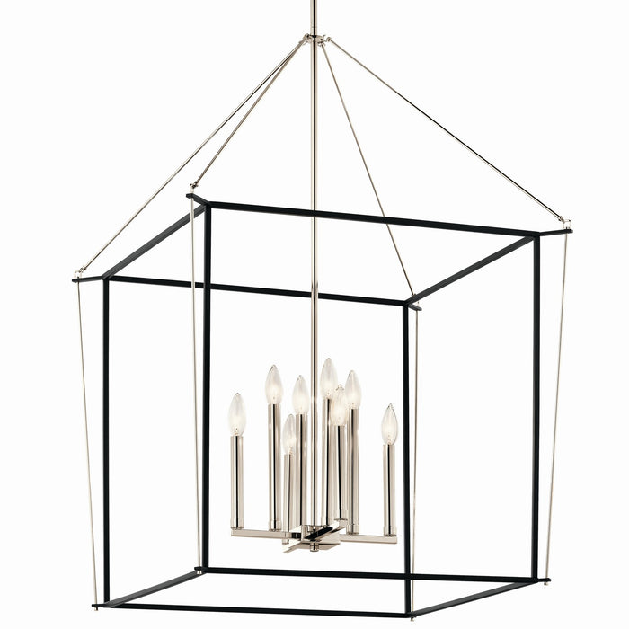Kichler 52628PN Eight Light Foyer Pendant, Polished Nickel (3)