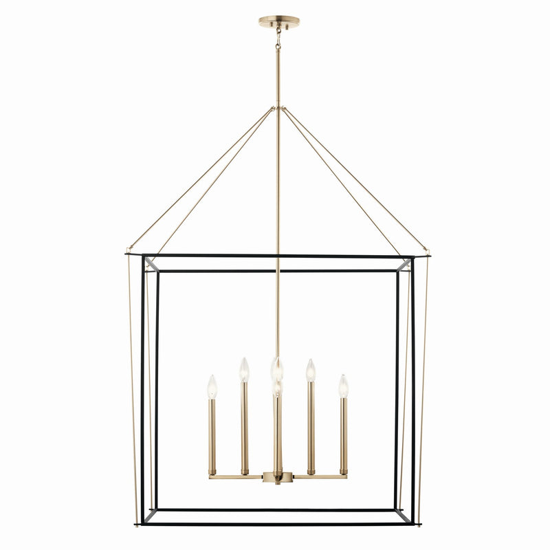 Kichler 52629CPZ Eight Light Foyer Pendant, Champagne Bronze (4)