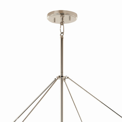 Kichler 52629PN Eight Light Foyer Pendant, Polished Nickel (2)
