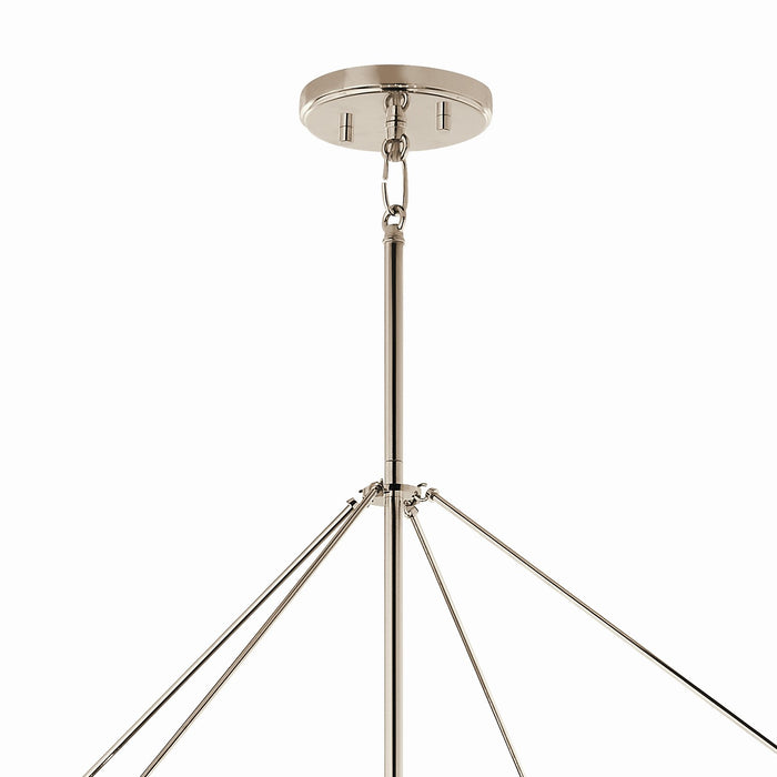 Kichler 52629PN Eight Light Foyer Pendant, Polished Nickel (2)