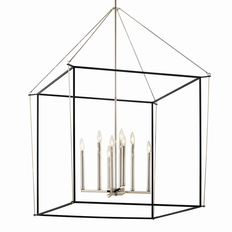 Kichler 52629PN Eight Light Foyer Pendant, Polished Nickel (3)