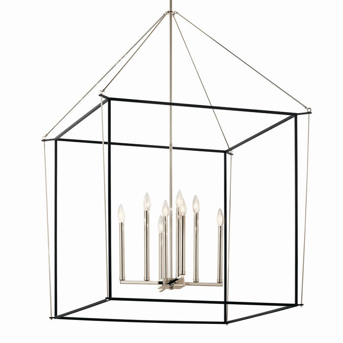 Kichler 52629PN Eight Light Foyer Pendant, Polished Nickel (3)