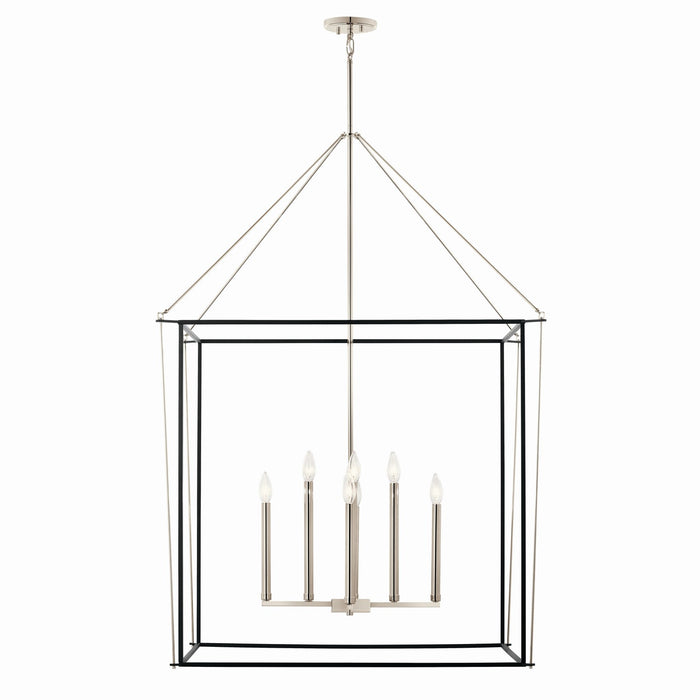 Kichler 52629PN Eight Light Foyer Pendant, Polished Nickel (4)