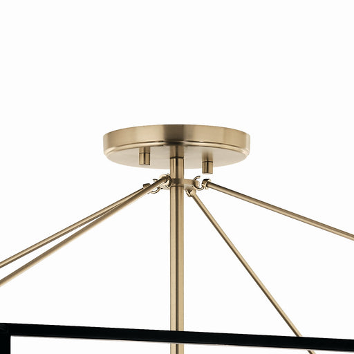 Kichler 52632CPZ Four Light Semi Flush Mount, Champagne Bronze (2)