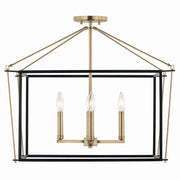 Kichler 52632CPZ Four Light Semi Flush Mount, Champagne Bronze (4)