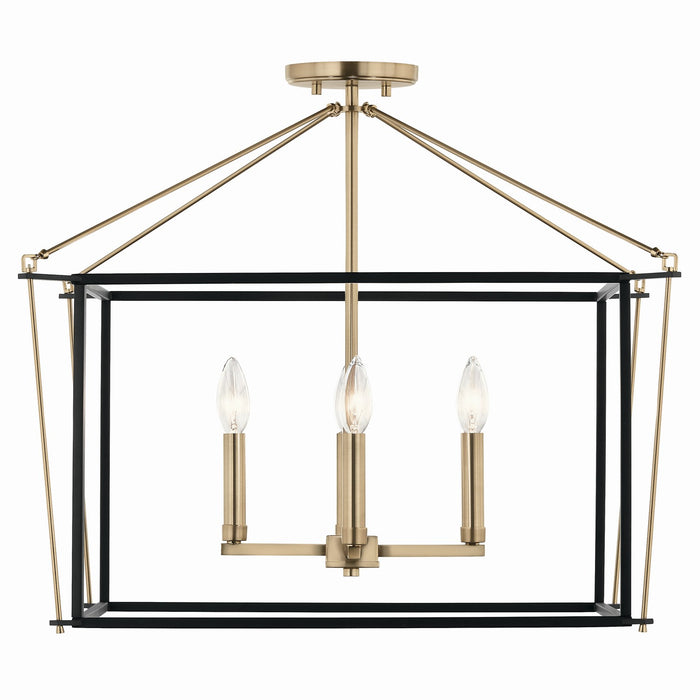 Kichler 52632CPZ Four Light Semi Flush Mount, Champagne Bronze (4)