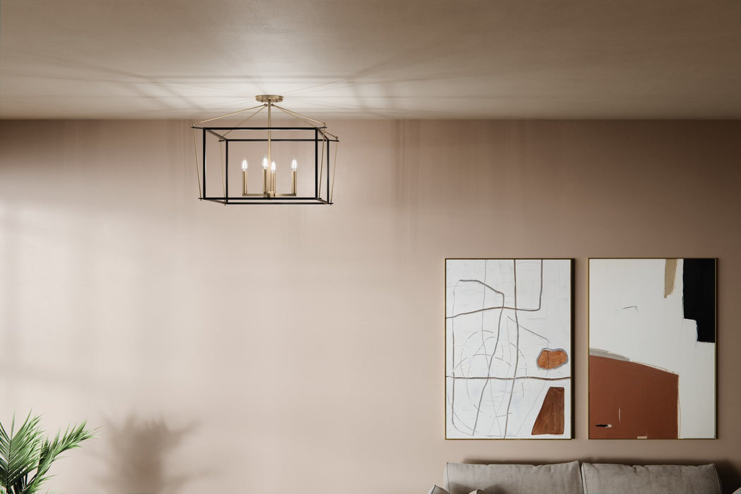 Kichler 52632CPZ Four Light Semi Flush Mount, Champagne Bronze (6)