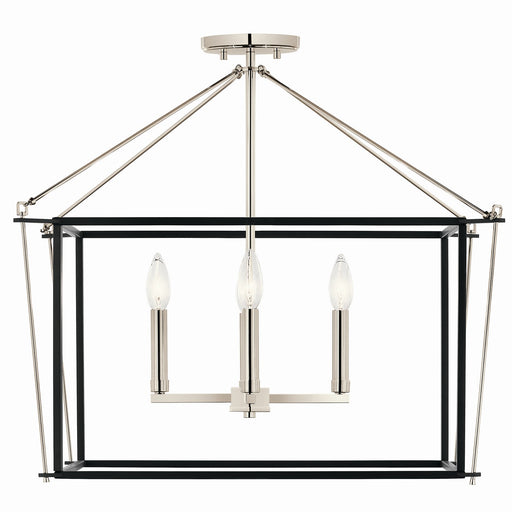 Kichler 52632PN Four Light Semi Flush Mount, Polished Nickel (2)