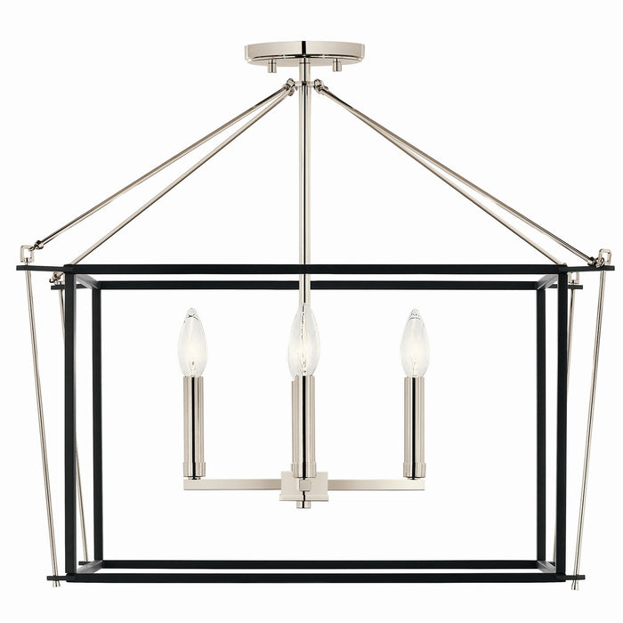 Kichler 52632PN Four Light Semi Flush Mount, Polished Nickel (2)