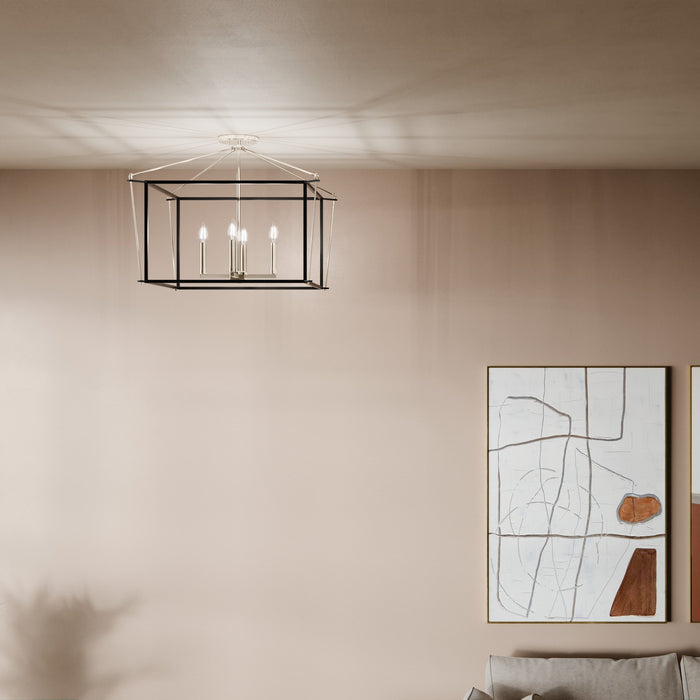 Kichler 52632PN Four Light Semi Flush Mount, Polished Nickel (5)