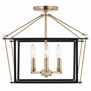 Kichler 52633CPZ Four Light Semi Flush Mount, Champagne Bronze (2)