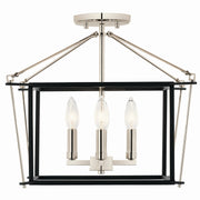 Kichler 52633PN Four Light Semi Flush Mount, Polished Nickel (2)