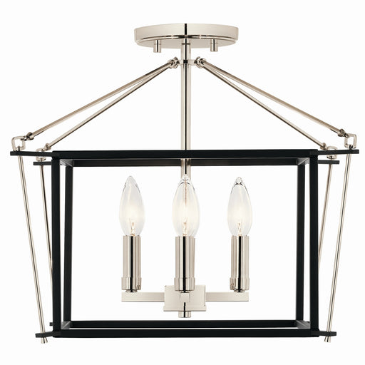 Kichler 52633PN Four Light Semi Flush Mount, Polished Nickel (2)