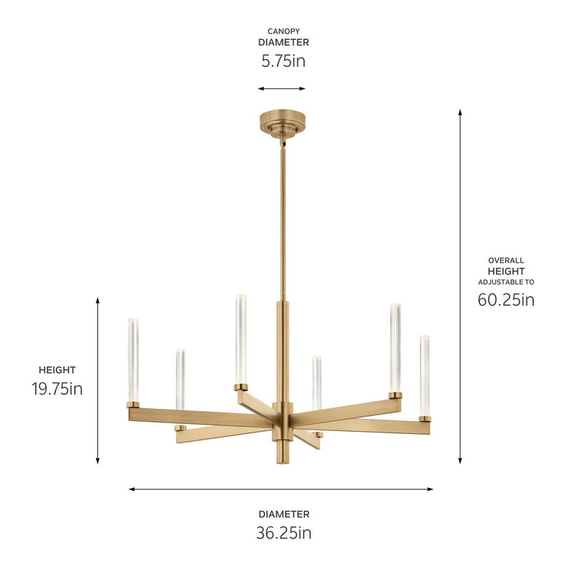 Kichler 52667CPZ LED Chandelier, Champagne Bronze (6)