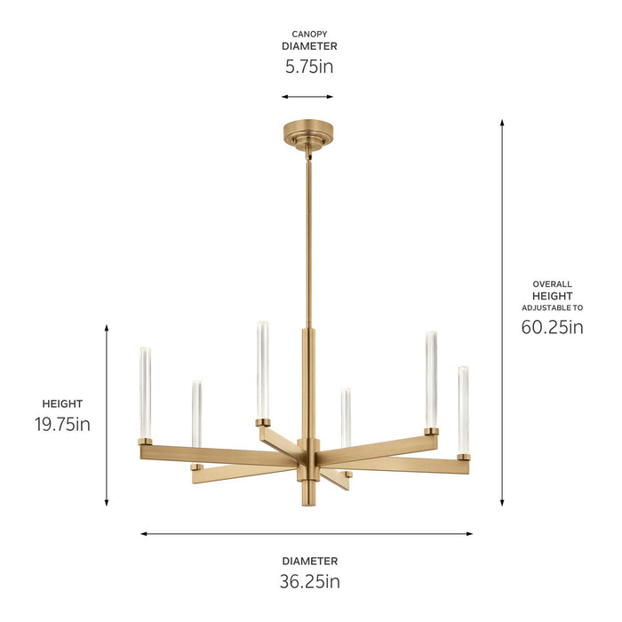Kichler 52667CPZ LED Chandelier, Champagne Bronze (6)
