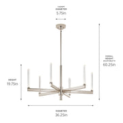 Kichler 52667PN LED Chandelier, Polished Nickel (6)