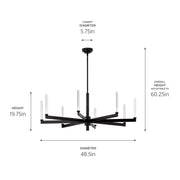 Kichler 52668BK LED Chandelier, Black (5)