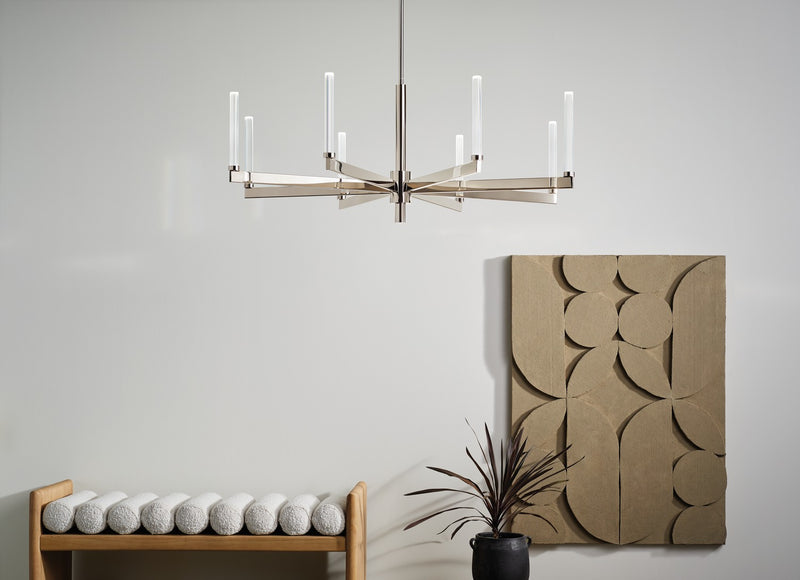 Kichler 52668PN LED Chandelier, Polished Nickel (6)