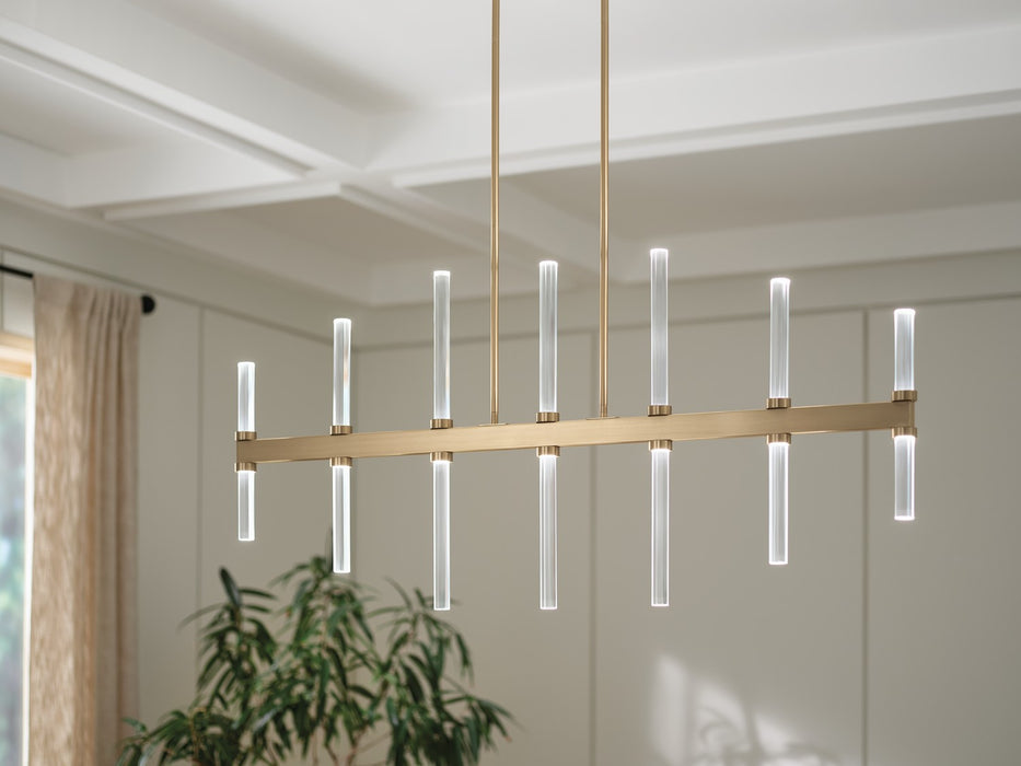 Kichler 52670CPZ LED Linear Chandelier, Champagne Bronze (6)