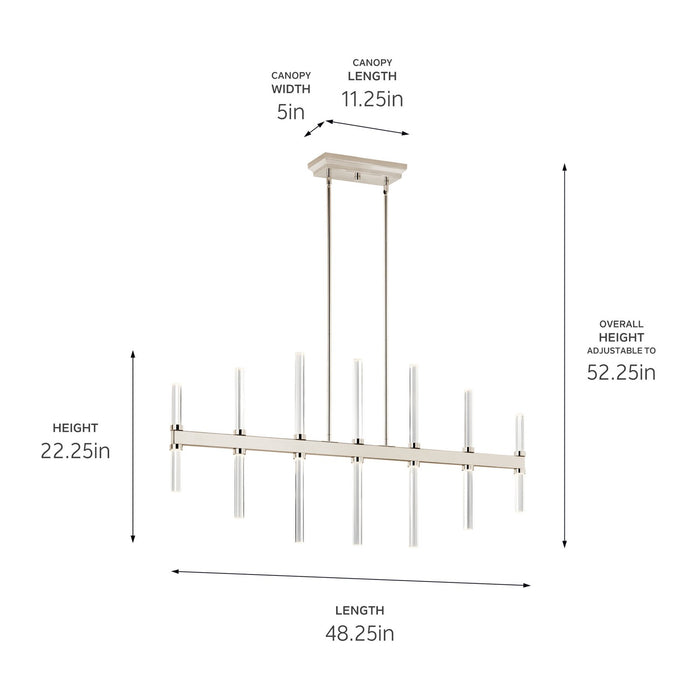 Kichler 52670PN LED Linear Chandelier, Polished Nickel (5)