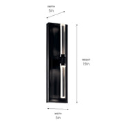 Kichler 52671BK LED Wall Sconce, Black (6)