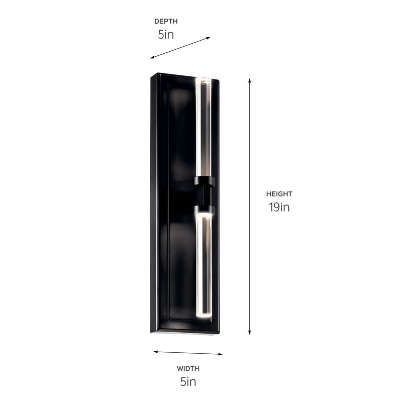 Kichler 52671BK LED Wall Sconce, Black (6)