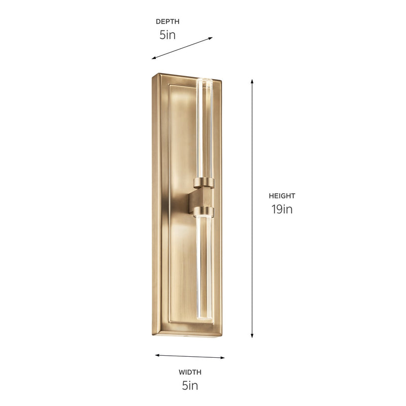 Kichler 52671CPZ LED Wall Sconce, Champagne Bronze (6)
