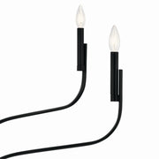 Kichler 52673BK Six Light Chandelier, Black (6)