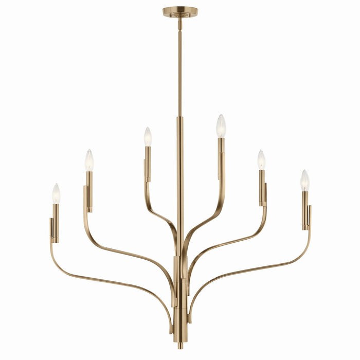 Kichler 52673CPZ Six Light Chandelier, Champagne Bronze (4)
