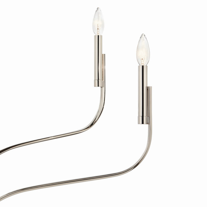 Kichler 52673PN Six Light Chandelier, Polished Nickel (4)