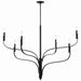 Kichler 52674BK Six Light Chandelier, Black (6)