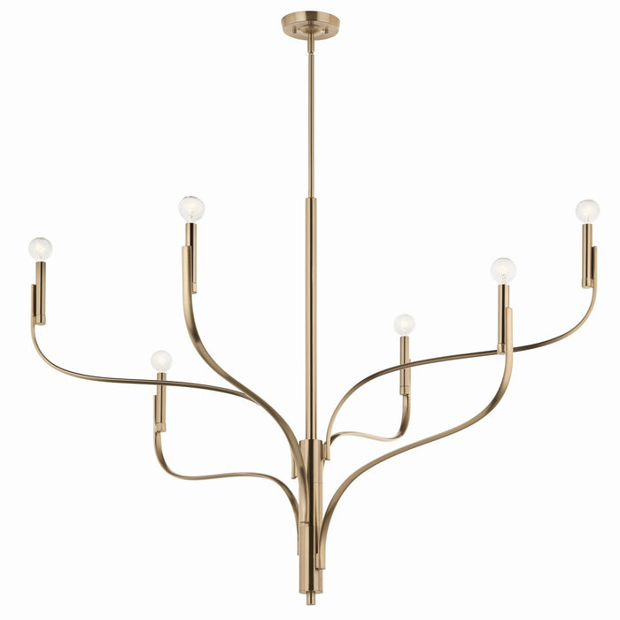 Kichler 52674CPZ Six Light Chandelier, Champagne Bronze (2)