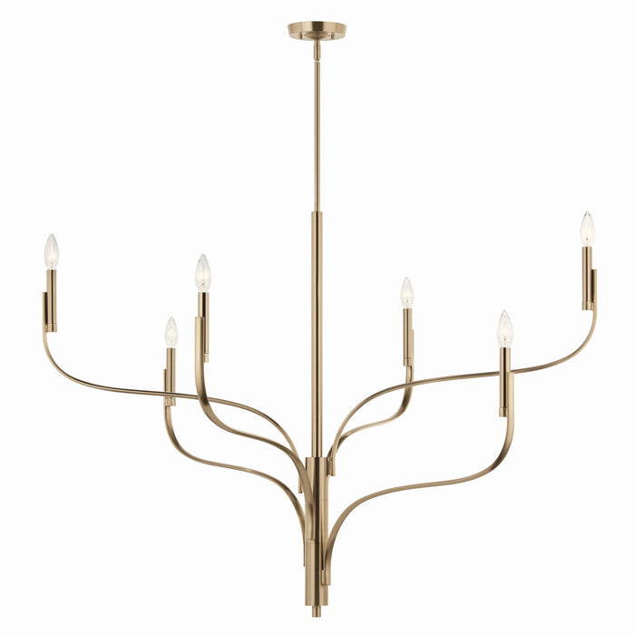 Kichler 52674CPZ Six Light Chandelier, Champagne Bronze (4)