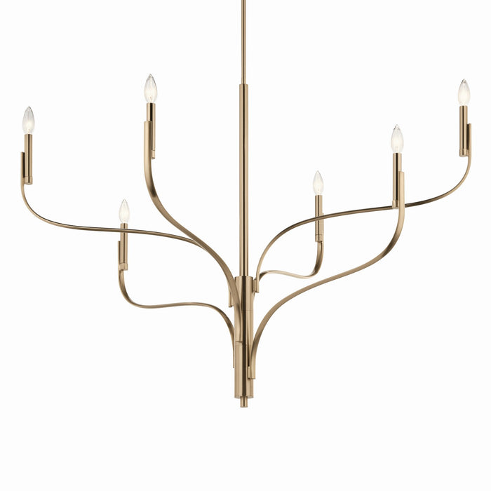 Kichler 52674CPZ Six Light Chandelier, Champagne Bronze (5)