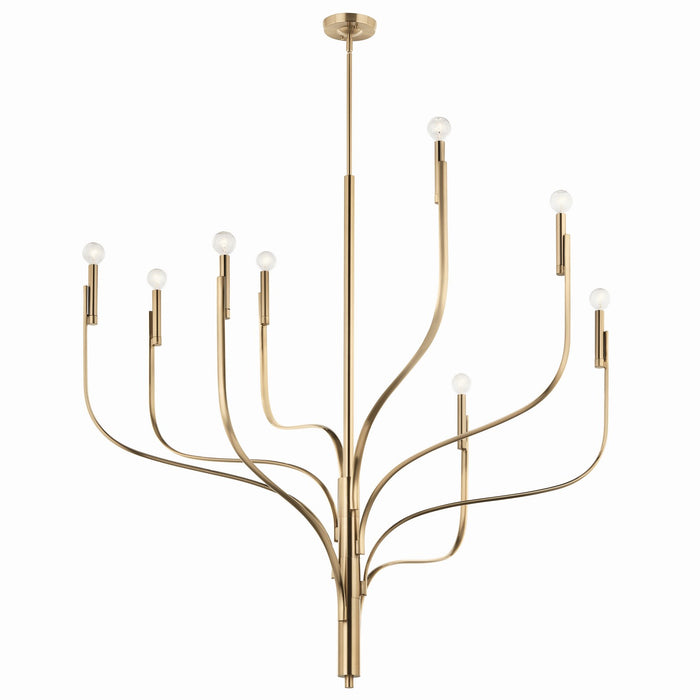 Kichler 52675CPZ Eight Light Chandelier, Champagne Bronze (2)