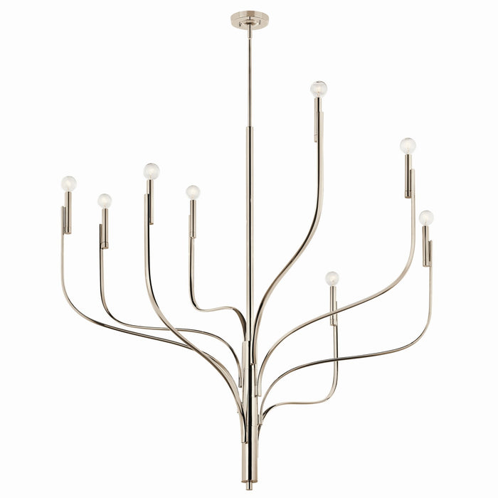 Kichler 52675PN Eight Light Chandelier, Polished Nickel (2)