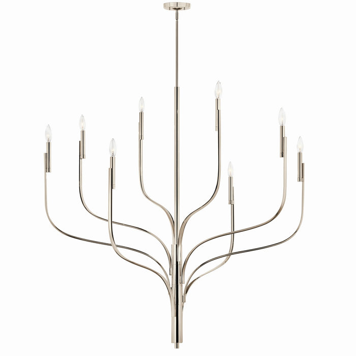 Kichler 52675PN Eight Light Chandelier, Polished Nickel (3)